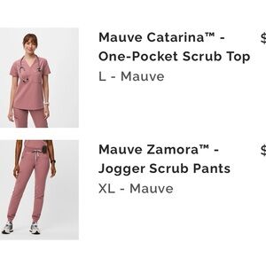 Figs Scrub Set Mauve